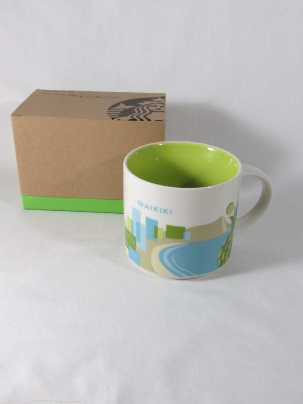 Starbucks Coffee Mug Waikiki Hawaii You Are Here Collection 14 0z New in Box